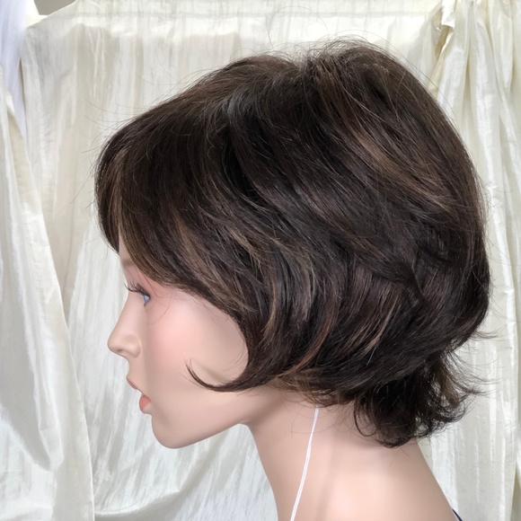 NWT Dark Brown and Honey, Short Pixie Wig - Picture 5 of 8